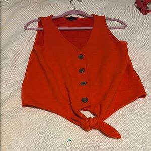 J. Crew Bright Orange Sleeveless Top